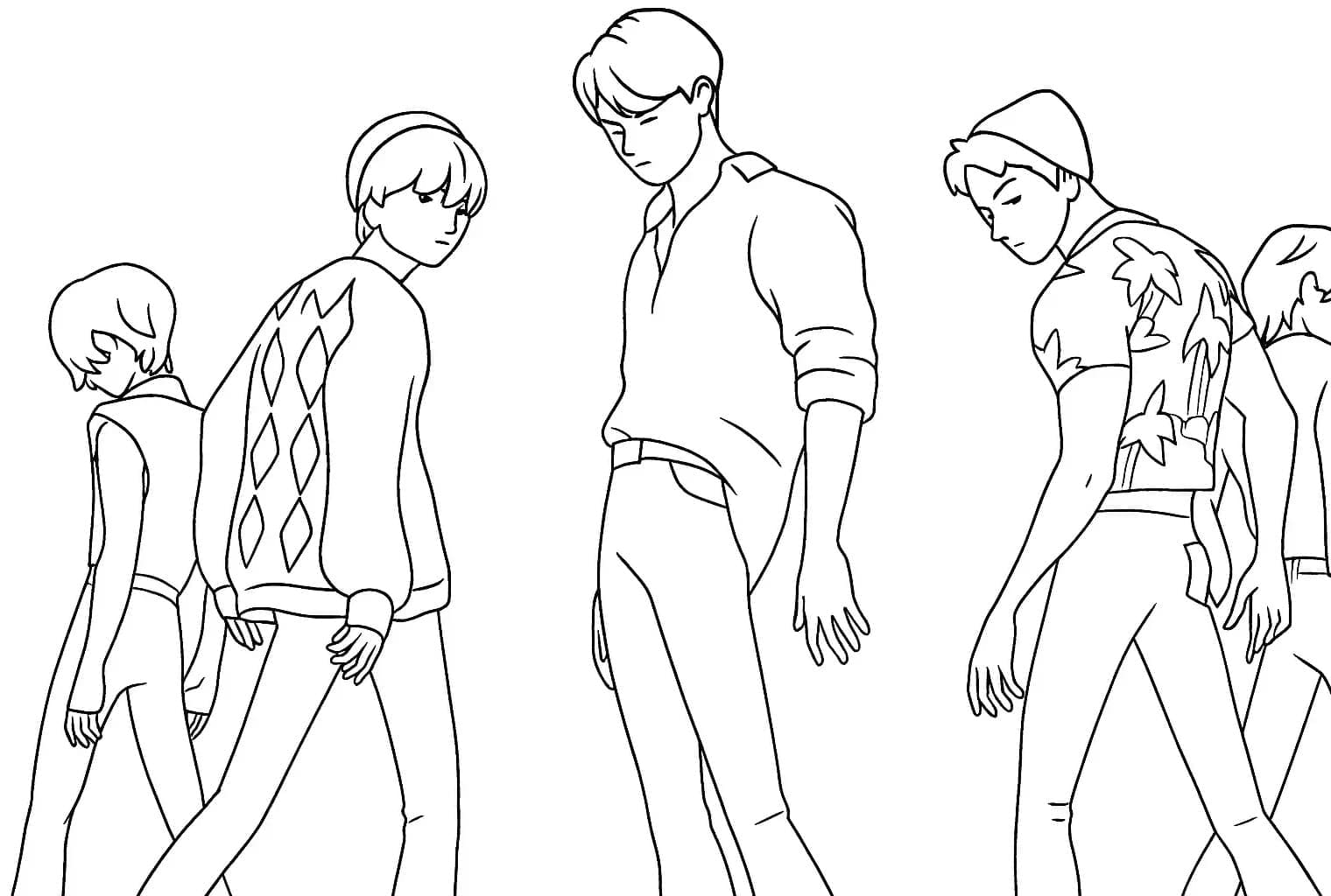 كيبوب صائدات الشياطين للأطفال تلوين