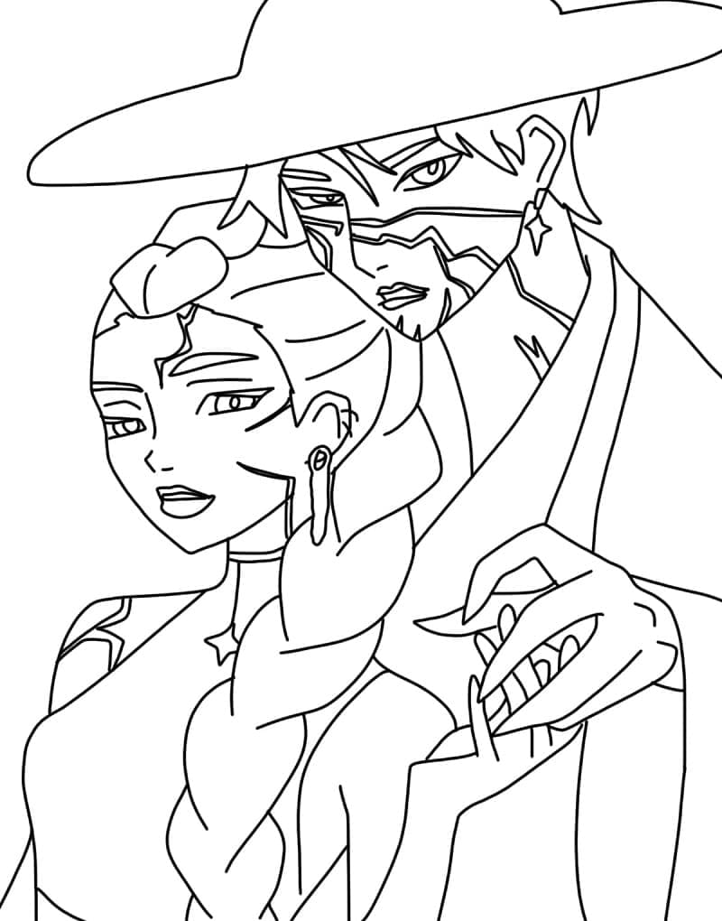 كيبوب صائدات الشياطين رومي وجينو تلوين