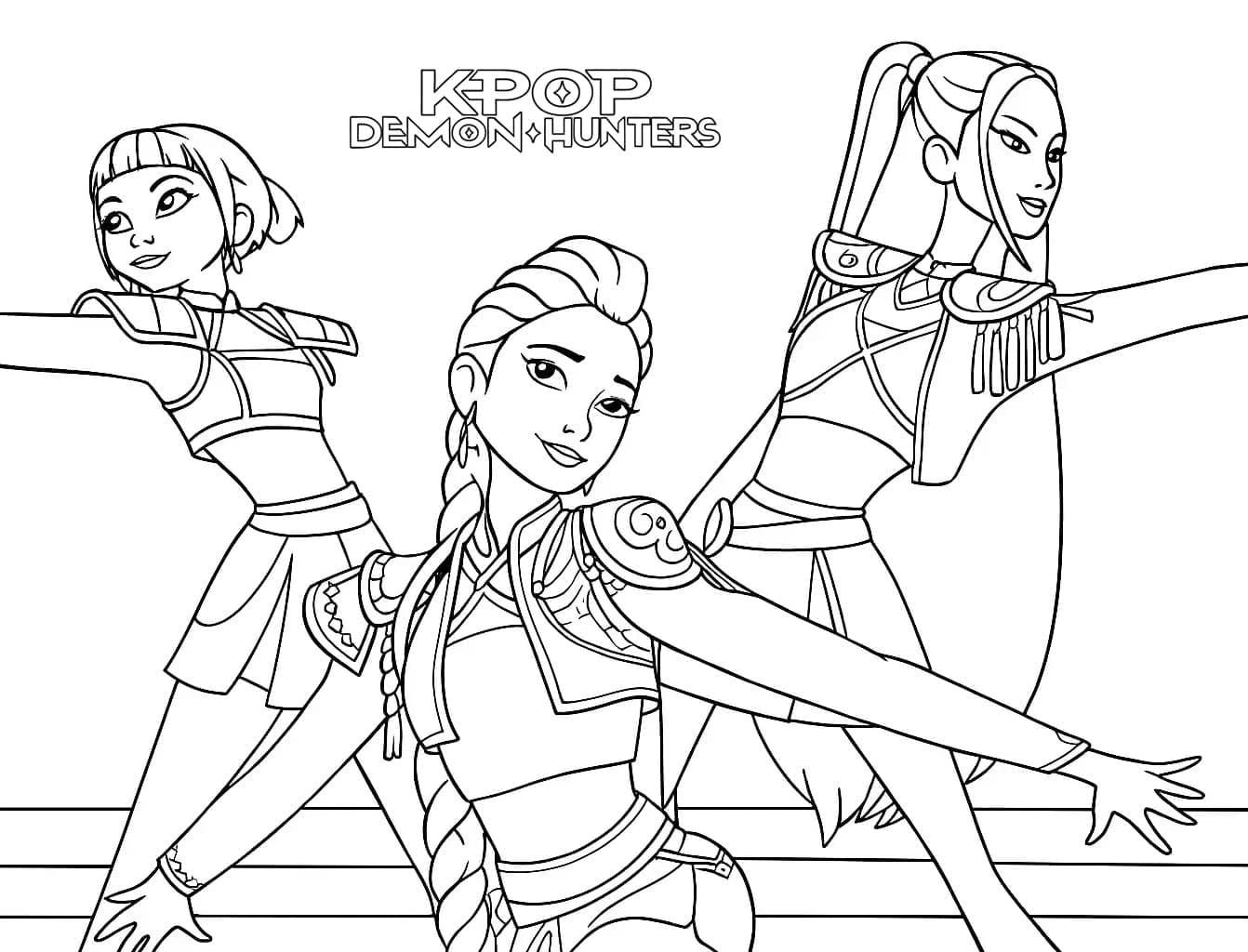 كيبوب صائدات الشياطين صورة تلوين