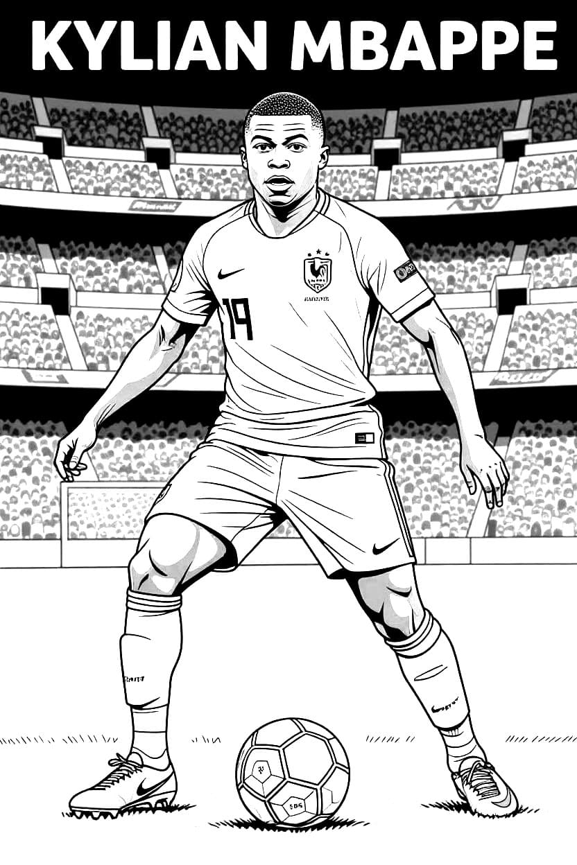 كيليان مبابي الشهير تلوين