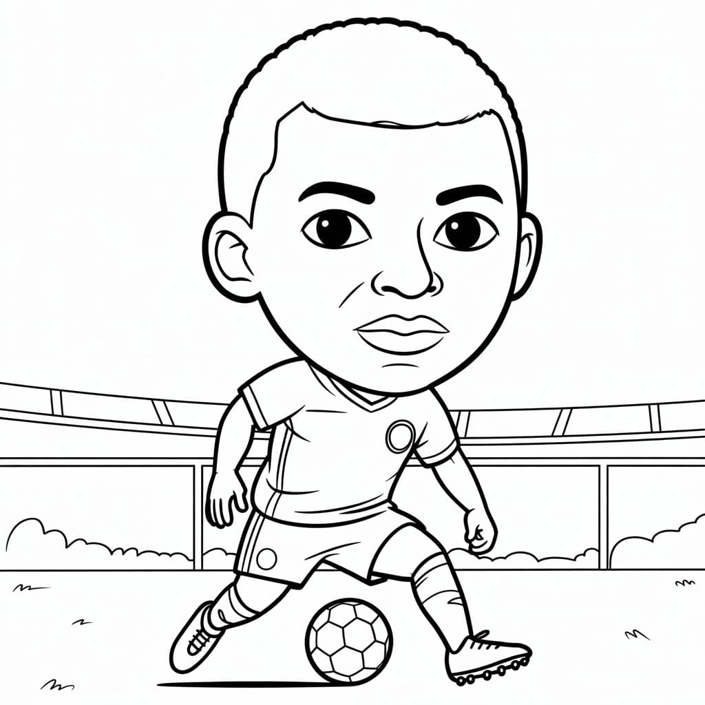 كيليان مبابي مجانًا تلوين