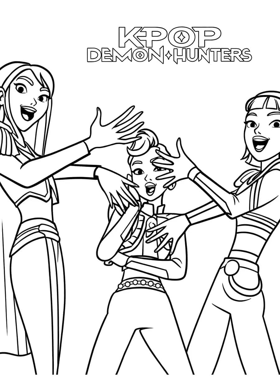 للأطفال كيبوب صائدات الشياطين تلوين