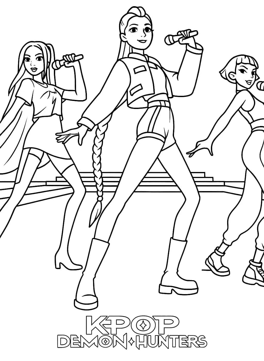 للطباعة كيبوب صائدات الشياطين تلوين