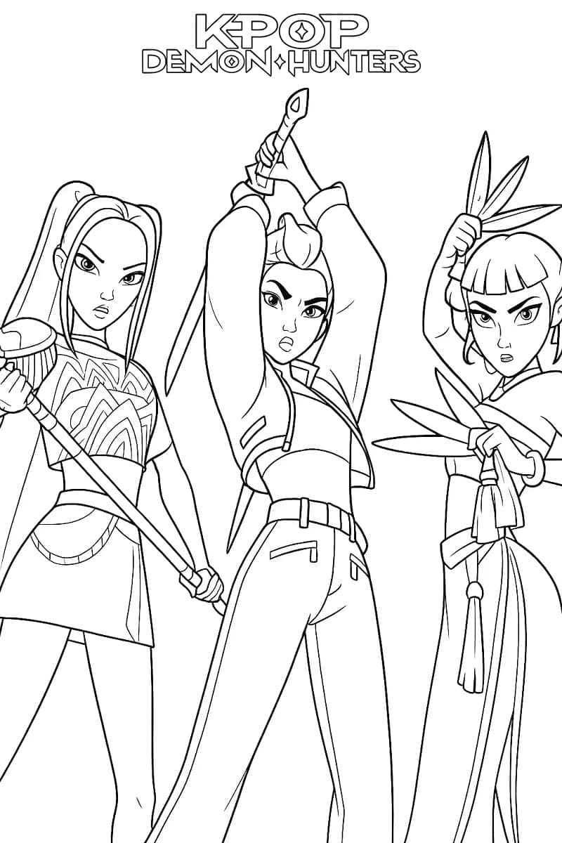 مجانًا كيبوب صائدات الشياطين الرائعون تلوين