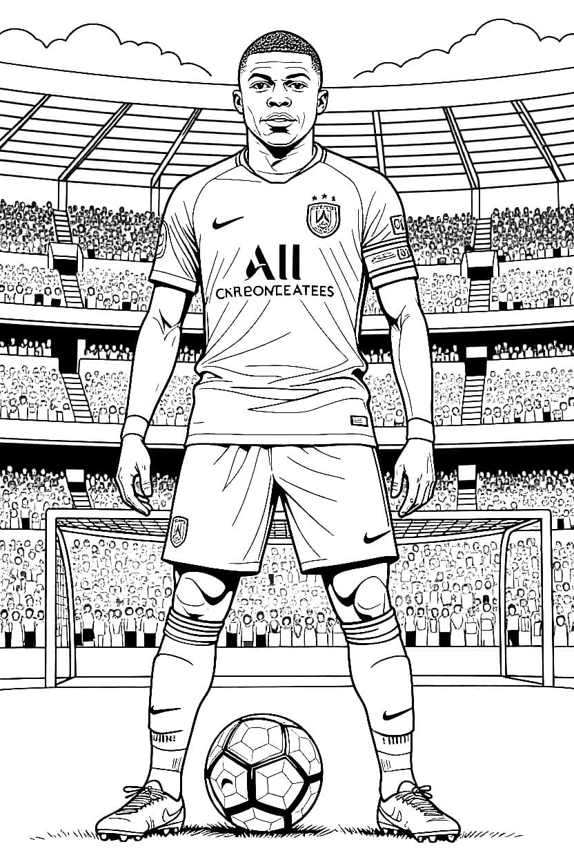 نجم كيليان مبابي تلوين