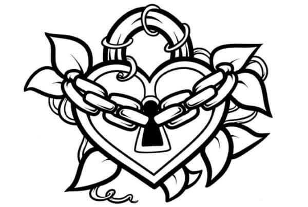 قلب جرافيتي جميل تلوين