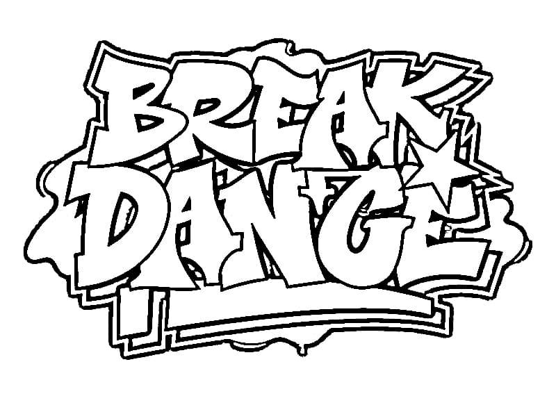 رقصة البريك من جرافيتي تلوين