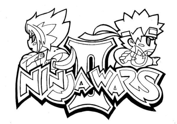 رسومات جرافيتي مع النينجا اليابانيين تلوين