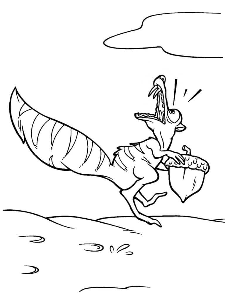 سكرات يحمل بلوطًا تلوين