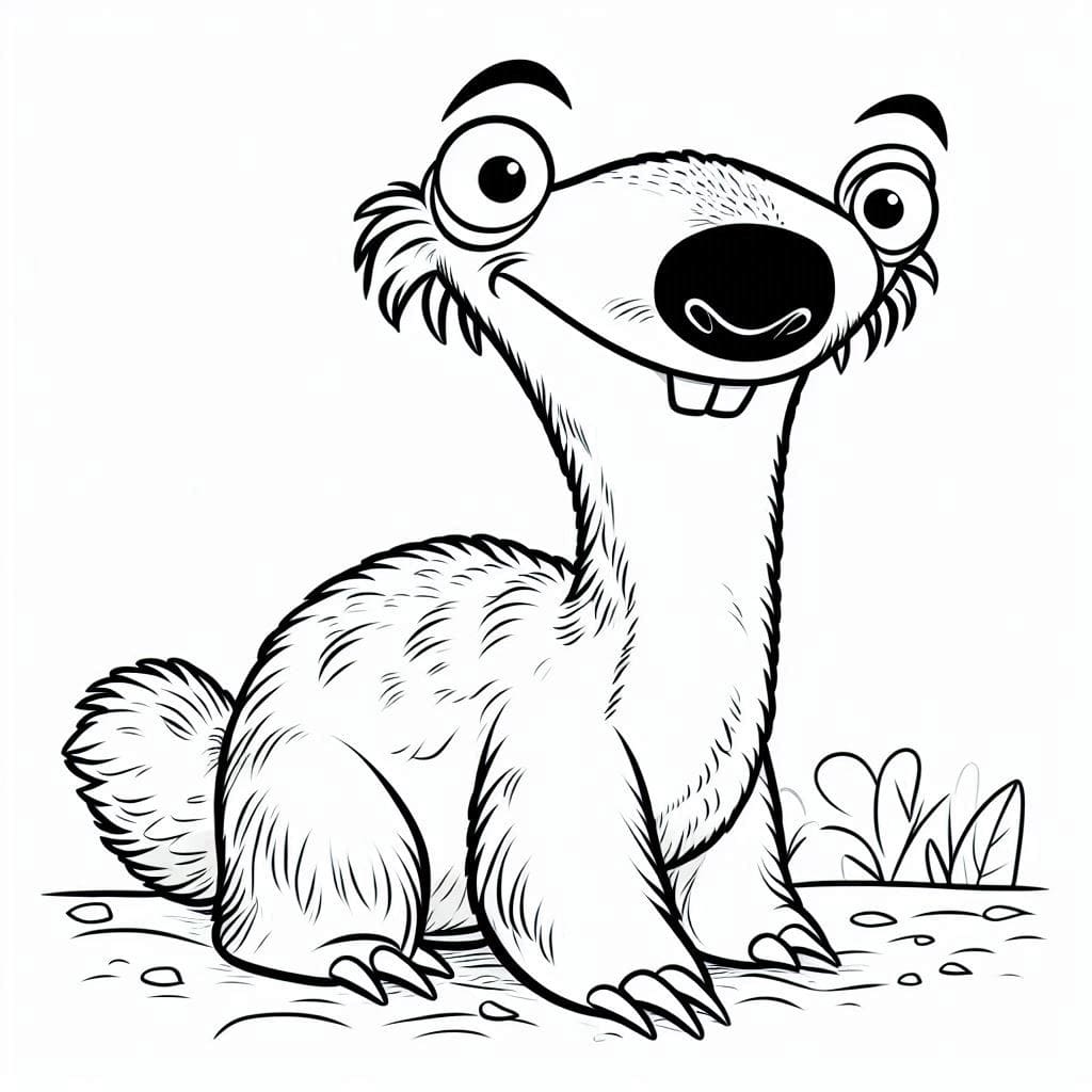 سيد في العصر الجليدي تلوين