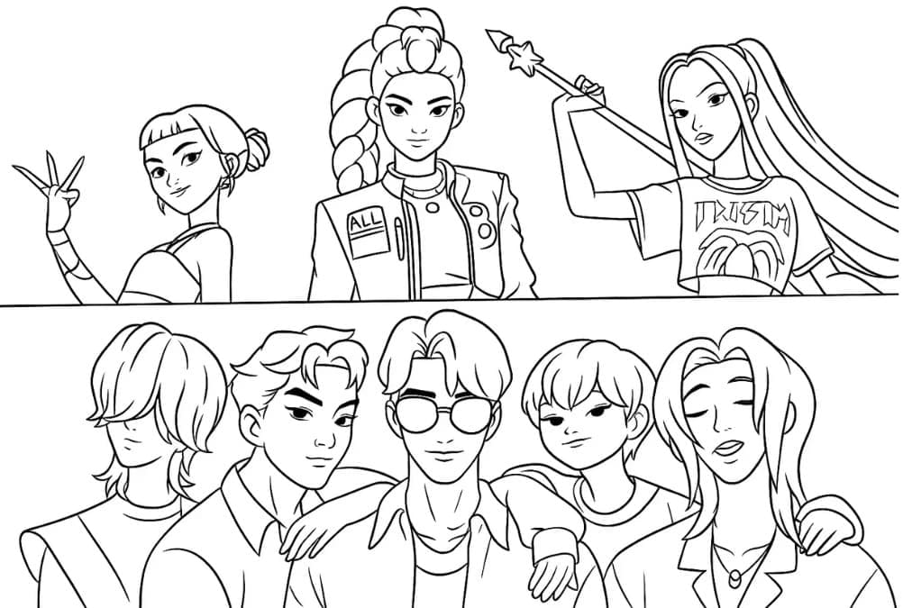 شخصية كيبوب صائدات الشياطين تلوين