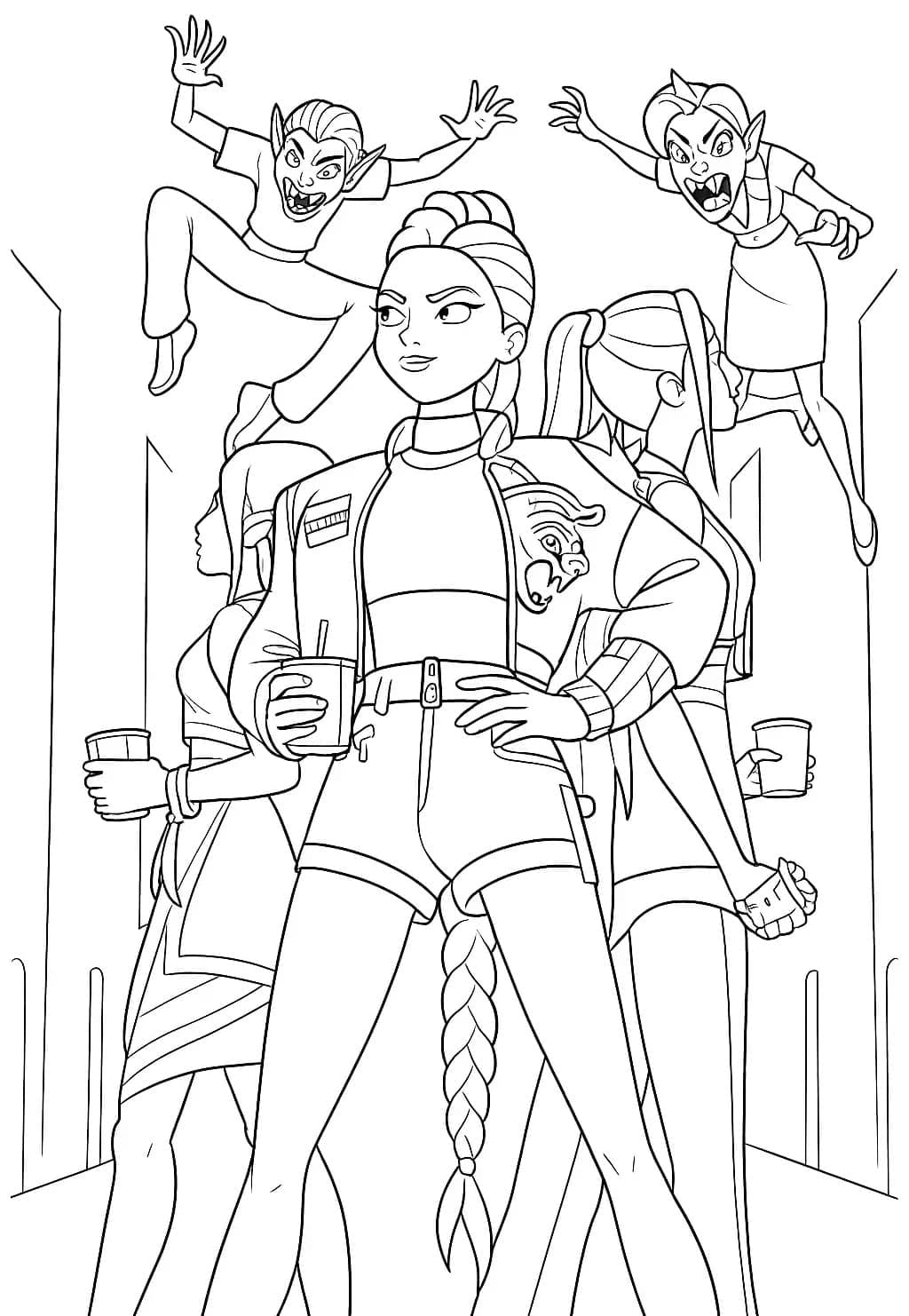 صورة كيبوب صائدات الشياطين تلوين