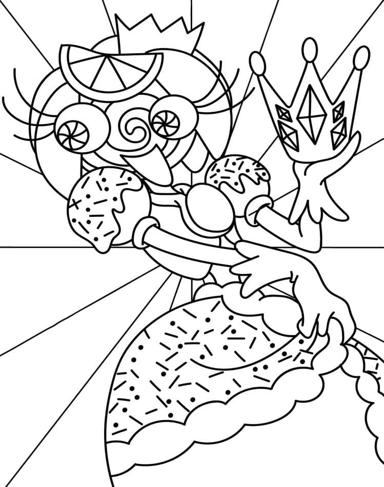 الأميرة لولي لالو مع التاج تلوين