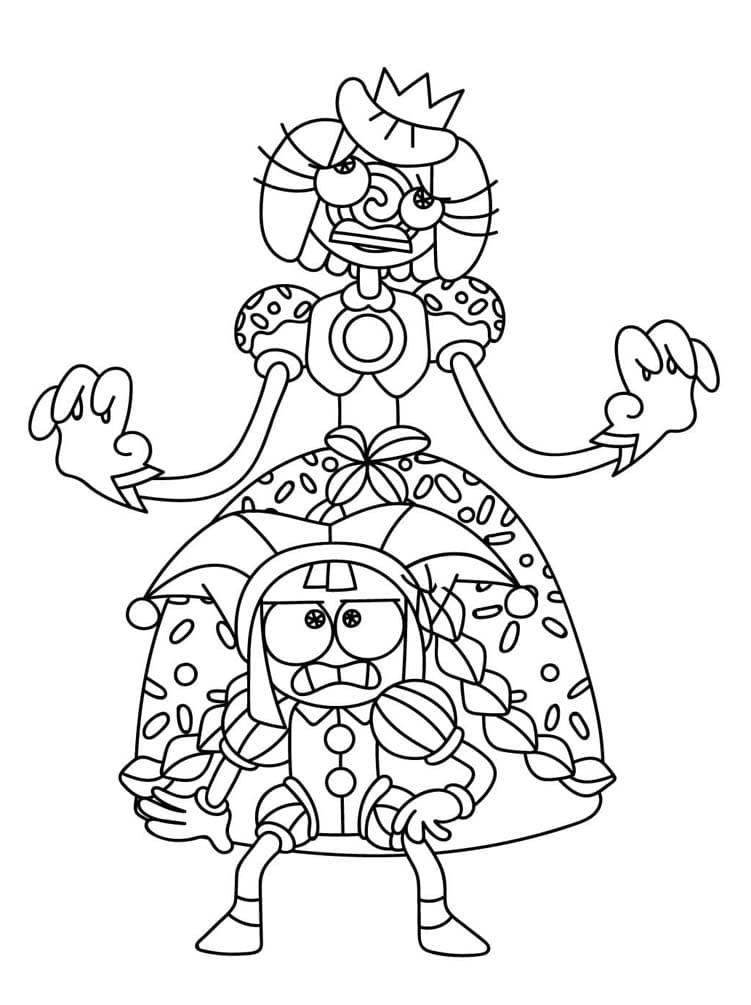 الأميرة لوليلالو وبومني خائفتان تلوين