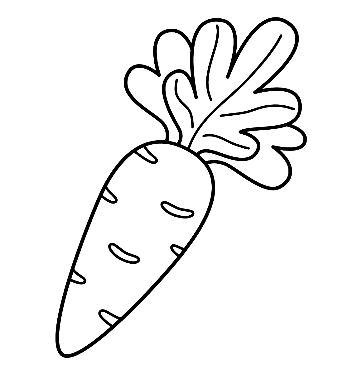 الجزرة طباعة مجانية تلوين