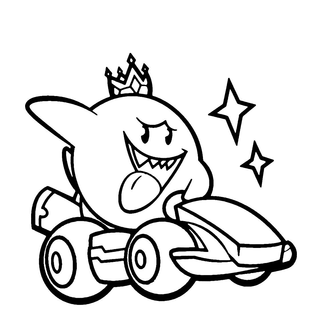 الملك بو مع السيارة تلوين