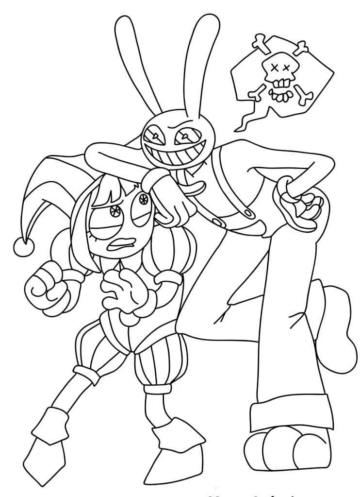 السيرك الرقمي المذهل العادي تلوين