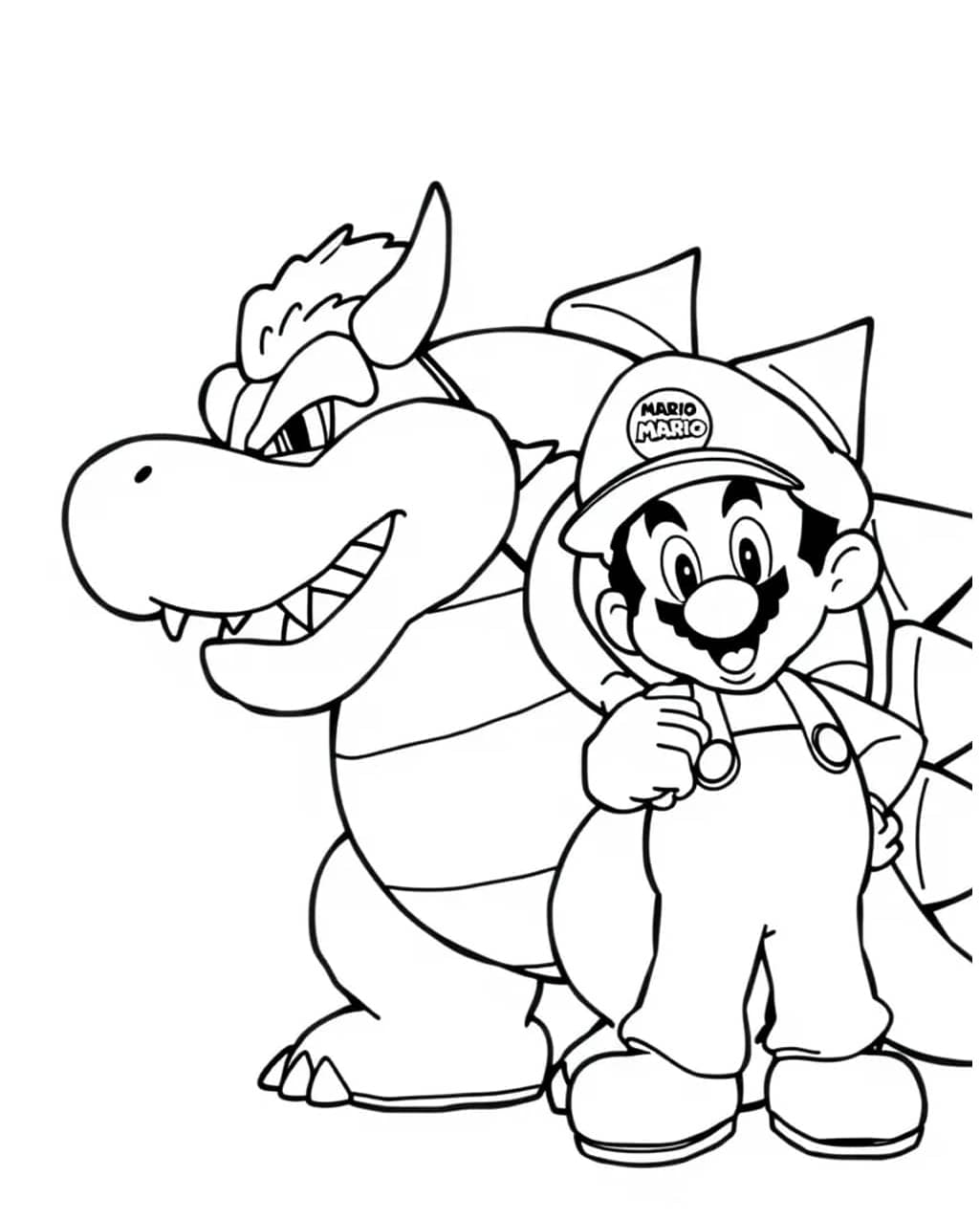 باوزر الضخم وماريو تلوين