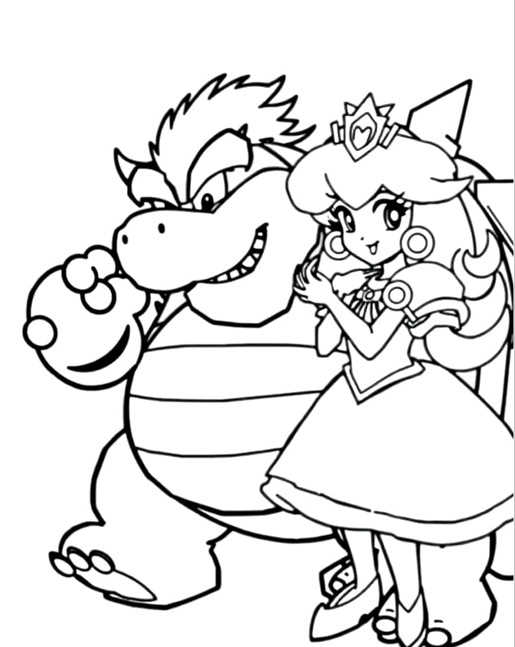 باوزر الضخم وأميرة الخوخ تلوين