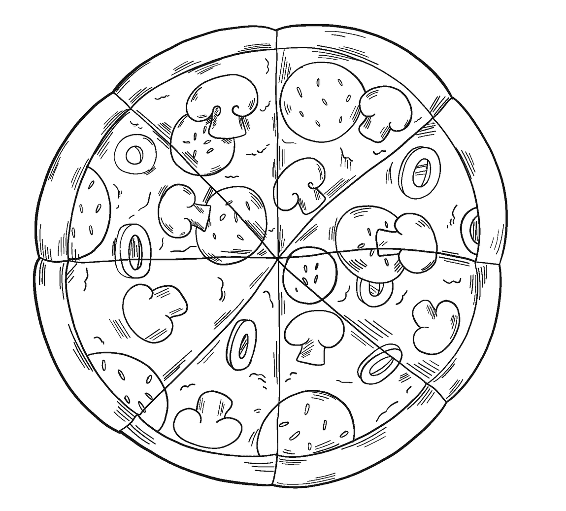 بيتزا جيدة حر تلوين