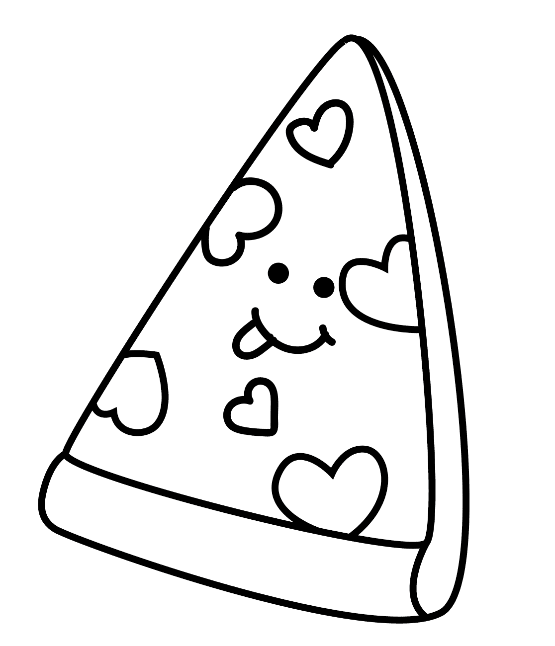 بيتزا القلب تلوين