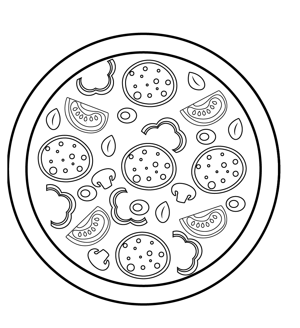 بيتزا الطماطم تلوين