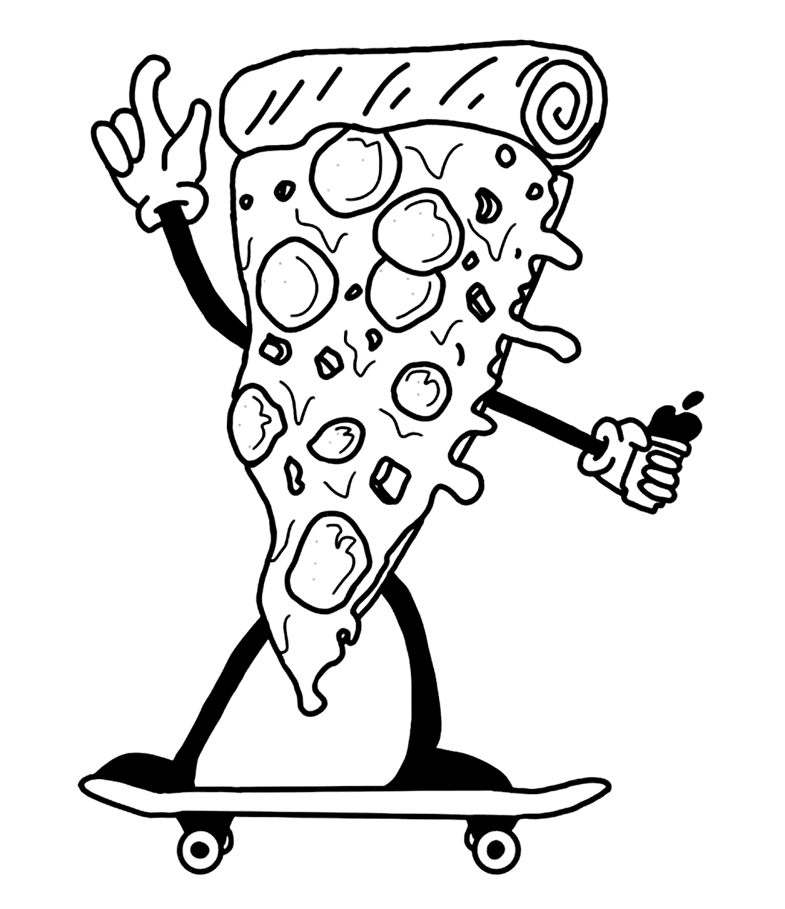 بيتزا التزلج تلوين