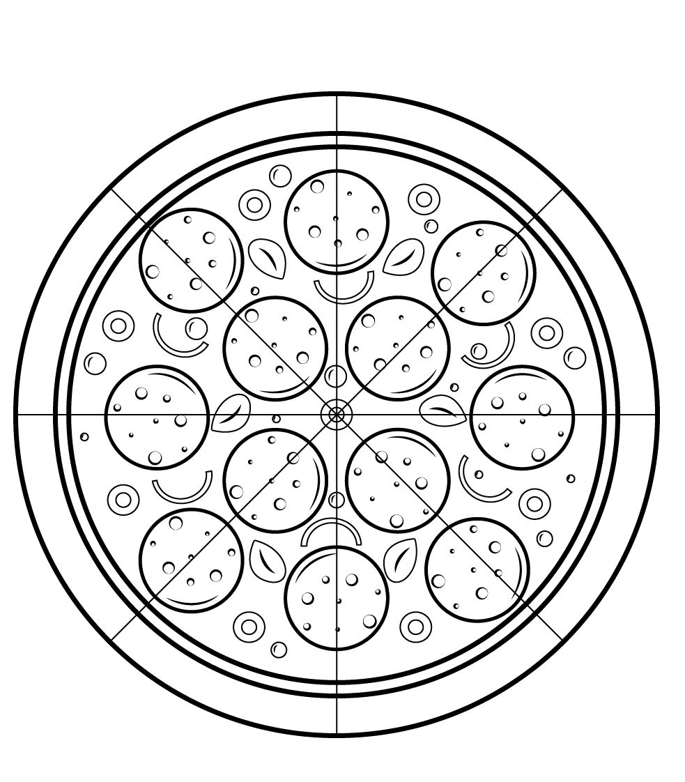 بيتزا عادية تلوين