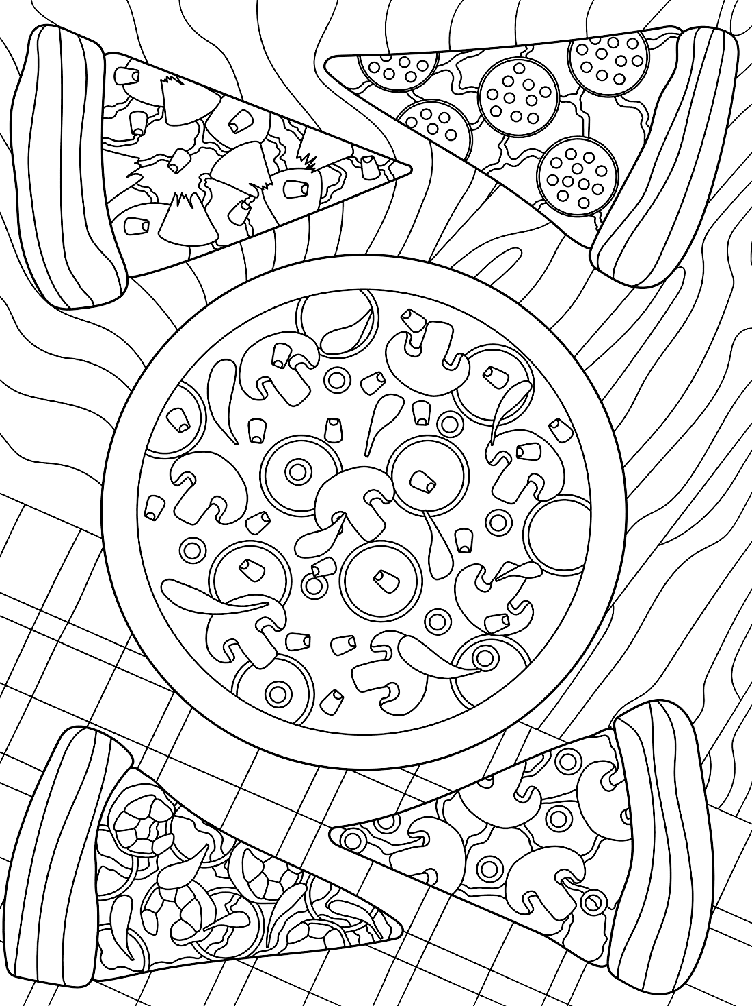 بيتزا مجانية تلوين