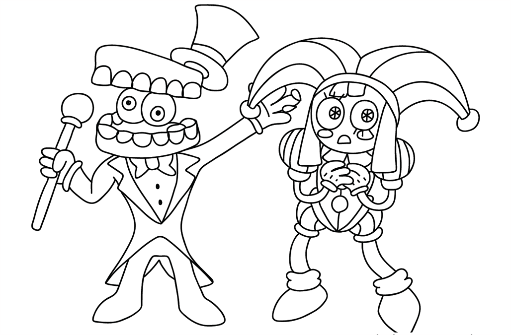 بومني وكاين من السيرك الرقمي المذهل تلوين