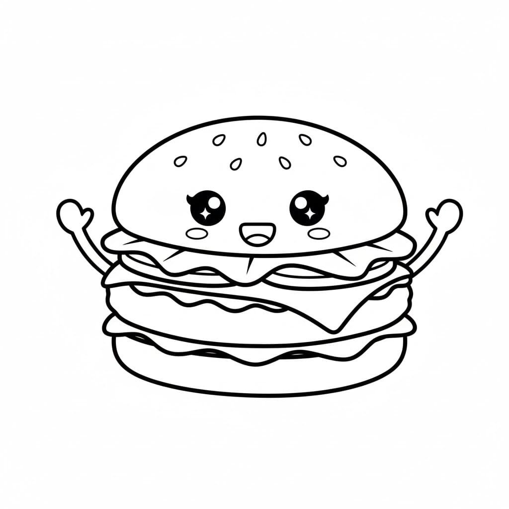 ضحكة الهامبرغر تلوين