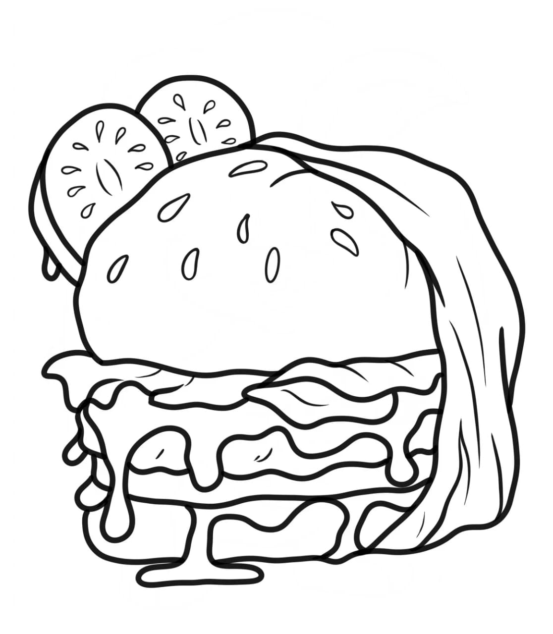 هامبرغر بسيط تلوين