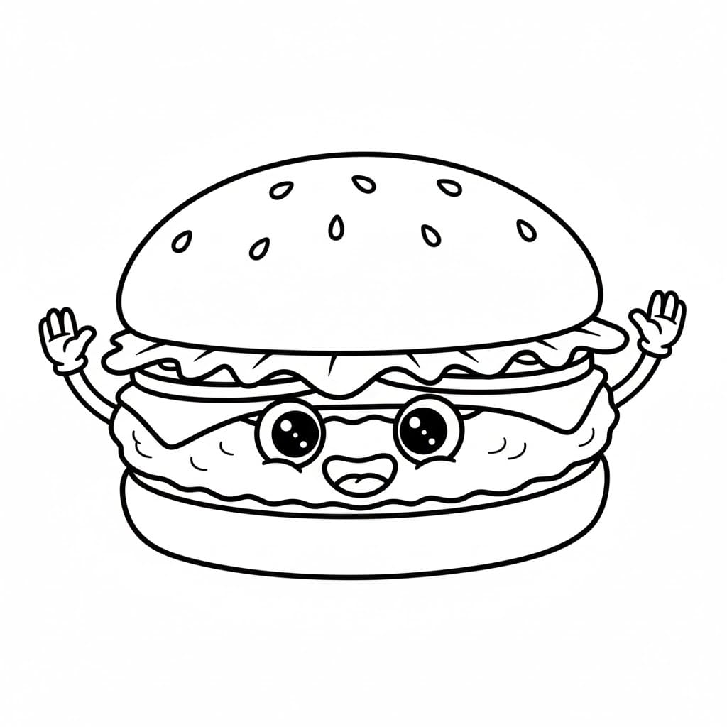 هامبرغر صغير تلوين