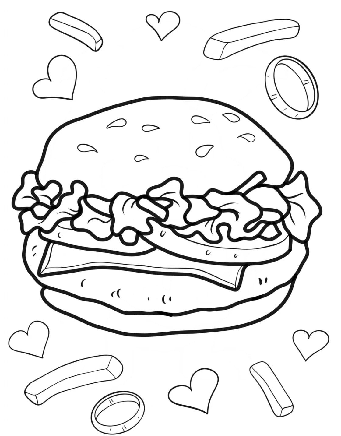 هامبورجر خس، طماطم، فطيرة، وجبن تلوين