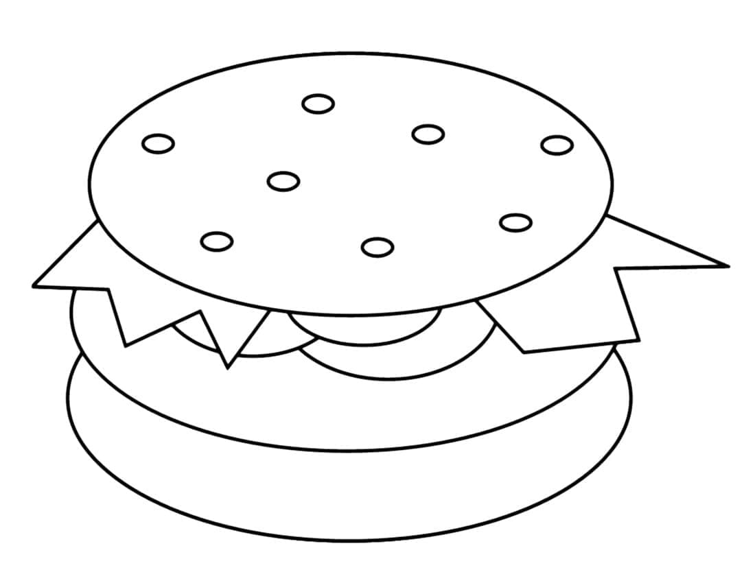 همبرغر بسيط جدًا تلوين