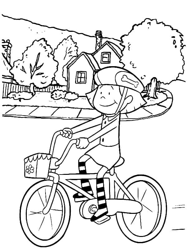 إيميلي تركب الدراجة تلوين