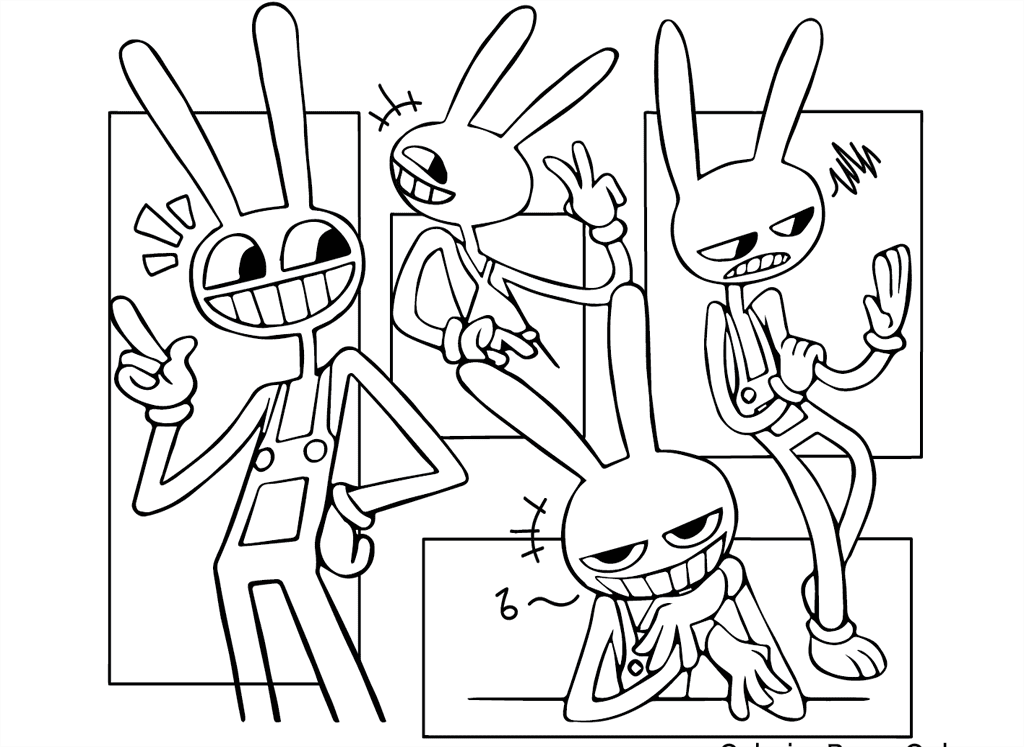 جاكس من السيرك الرقمي المذهل تلوين