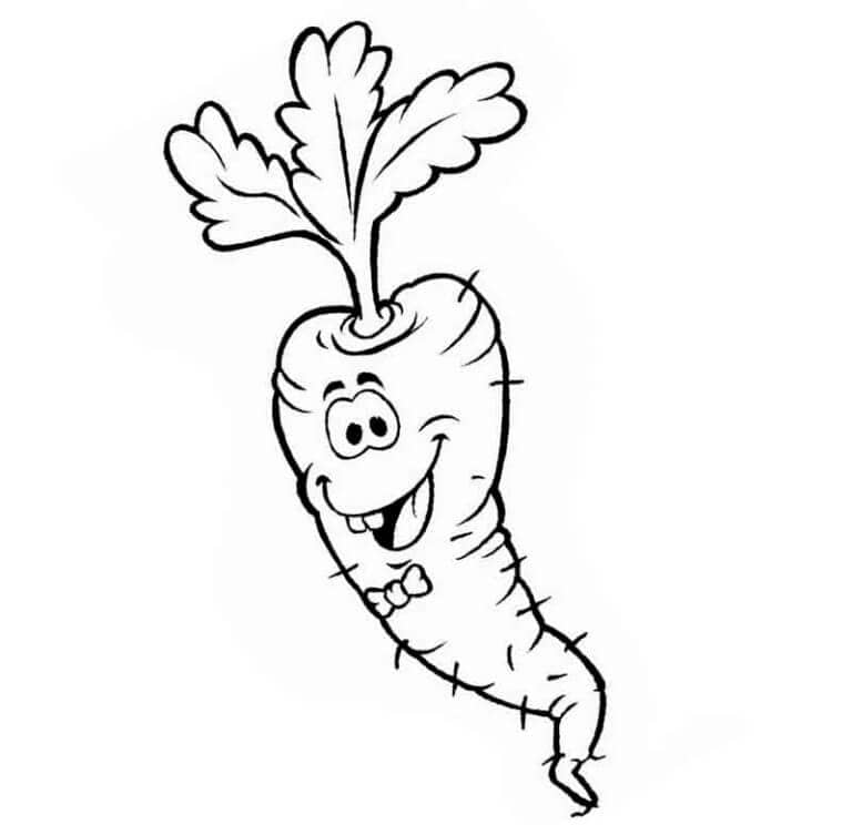 جزرة سعيدة تلوين