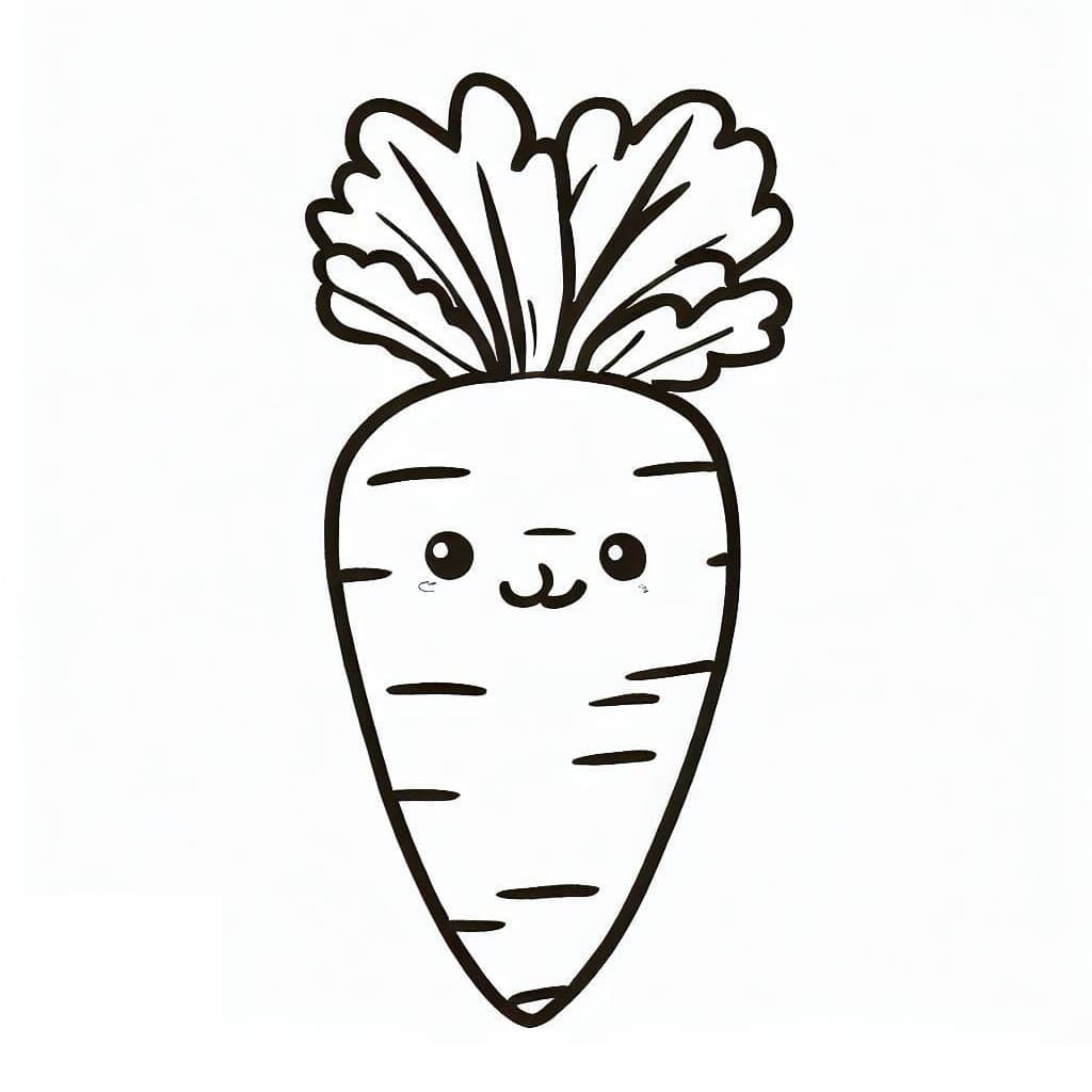 جزرة لطيفة جدًا تلوين