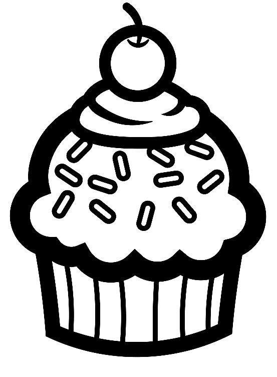 كب كيك عيد ميلاد لامع تلوين