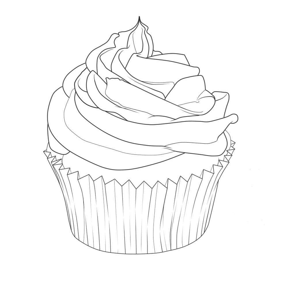 كب كيك لطيف تلوين