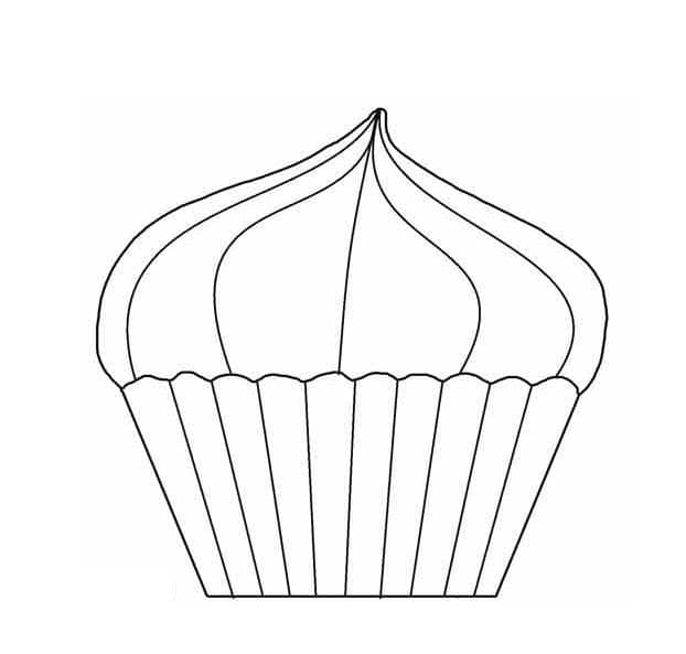 كب كيك سهل للطباعة تلوين