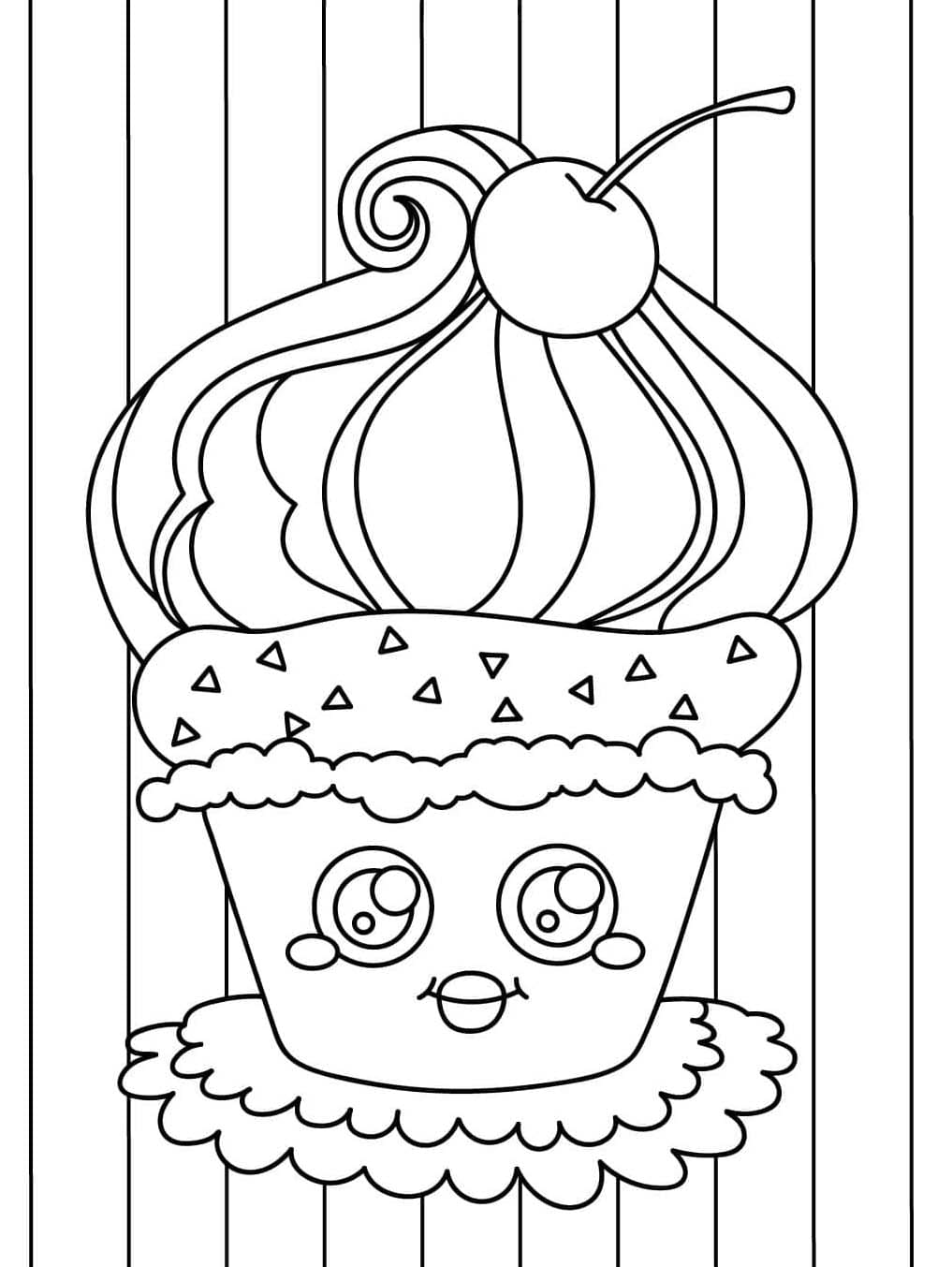 كب كيك الكرز والشوكولاتة الكرتوني تلوين