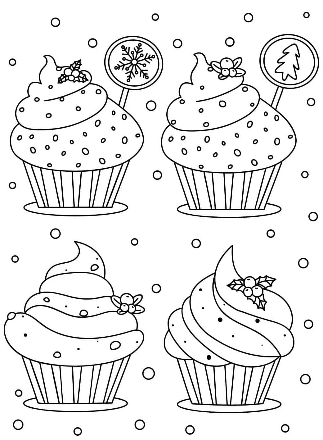 كعكات عيد الميلاد تلوين