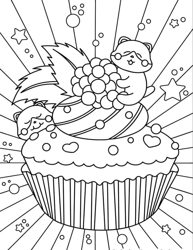 كب كيك لطيف جدًا تلوين