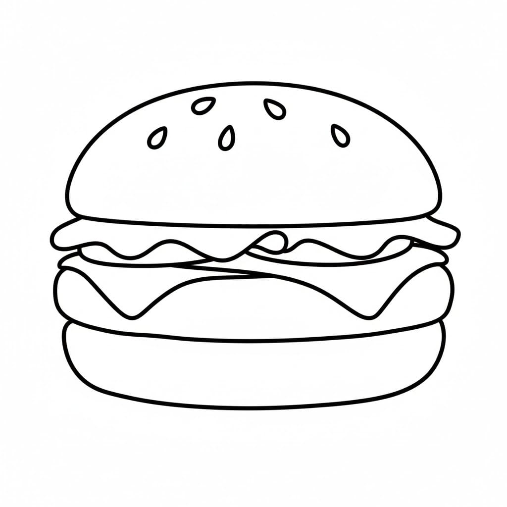 خضروات الهامبرغر تلوين