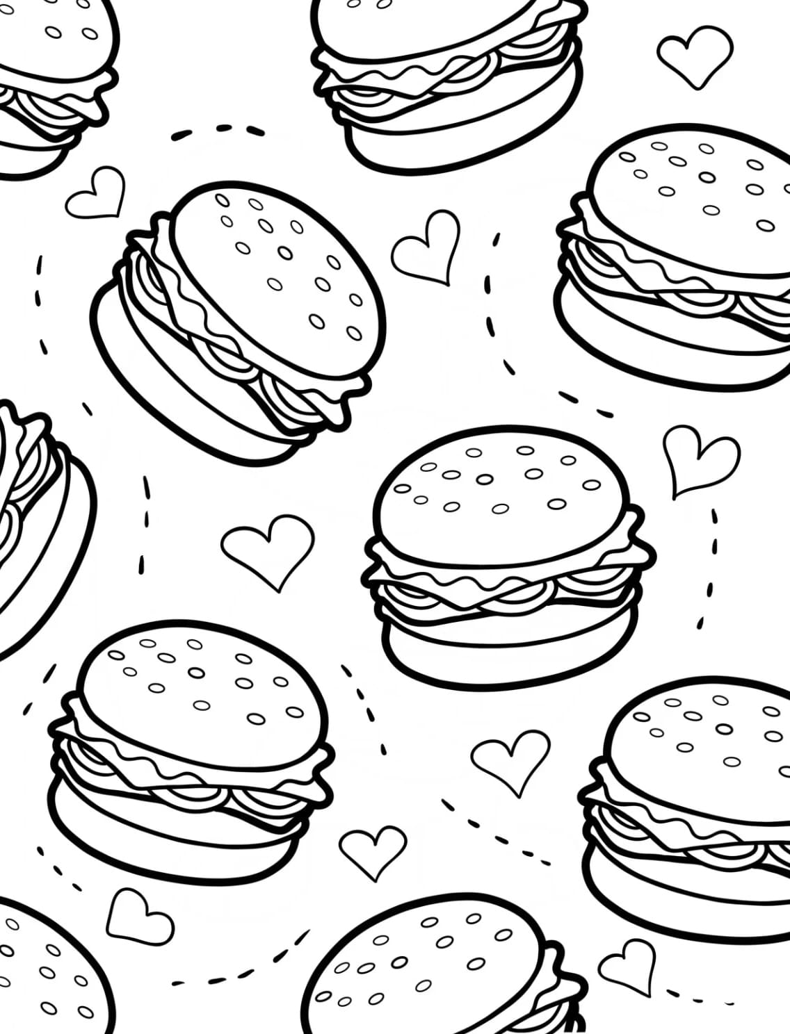 خلفية هامبرغر تلوين