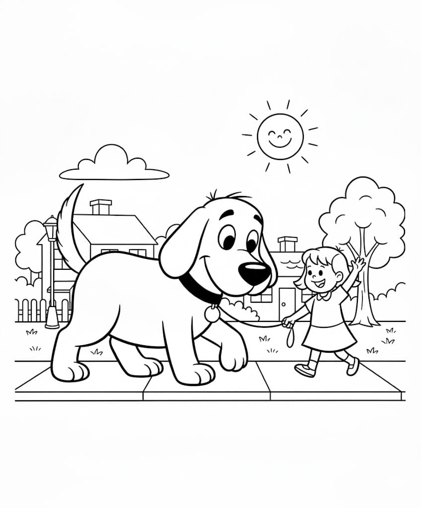 كليفورد قابلة للطباعة مجانًا تلوين