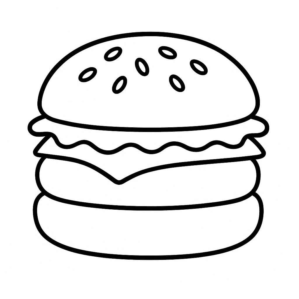 لحم الهامبرغر تلوين