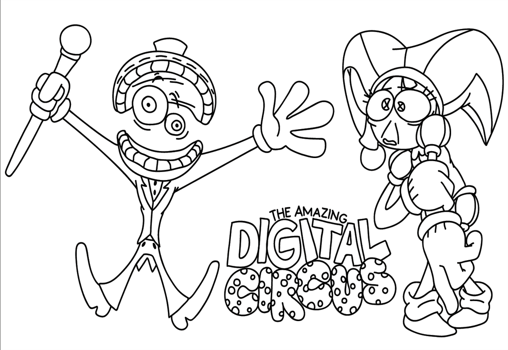 نسخة قابلة للطباعة من السيرك الرقمي المذهل تلوين